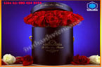 Hộp hoa tròn xu thế mới | Quà tặng ấm chén Bát Tràng cho ngày thành lập Đoàn- 26/3 | Qua Tang Pha le